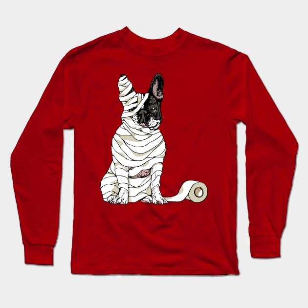 Mummy Frenchie Long Sleeve T-Shirt by huebucket